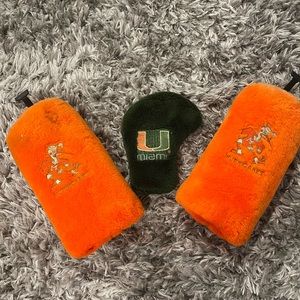 Miami Hurricanes vintage golf club head covers